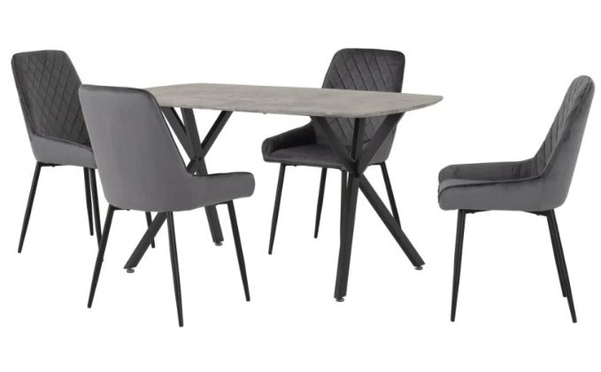 Athens Table W/Avery Dining Chair Set - Healy Furniture & Carpets