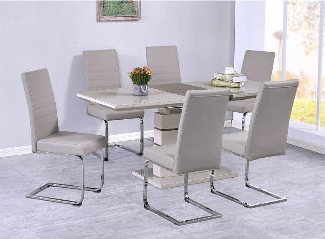 Chantelle Cream Extending Dining Set - Healy Furniture & Carpets