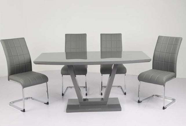 Edel 4 Ft Grey Dining Set - Healy Furniture & Carpets