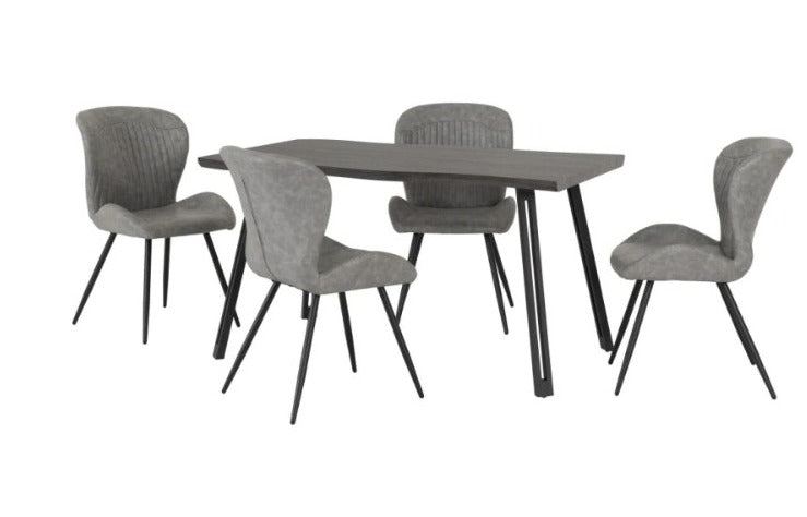 Quebec Concrete Effect Wave Edge Dining Sets - Healy Furniture & Carpets