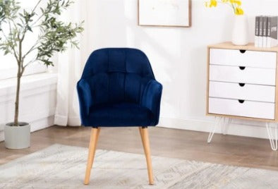 Brooklyn Velvet Accent Chair Blue