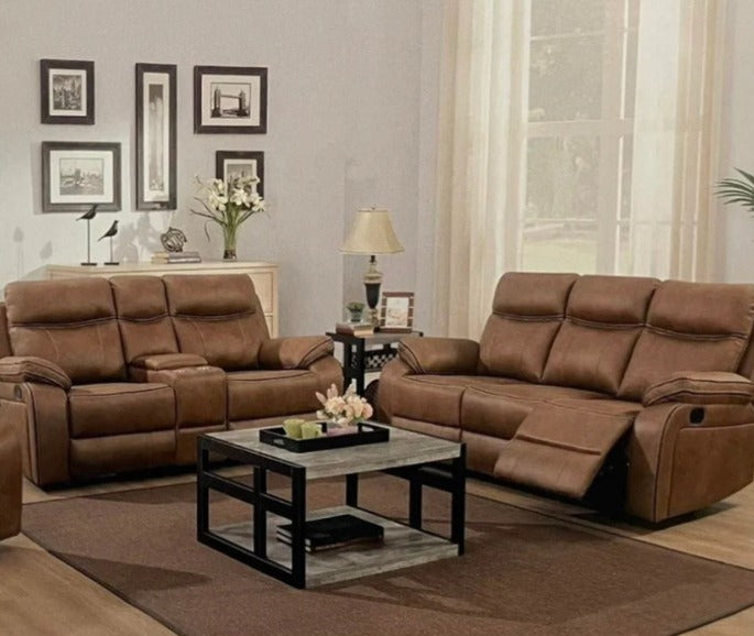 QUEEN TAN RECLINING SUITE 3+2