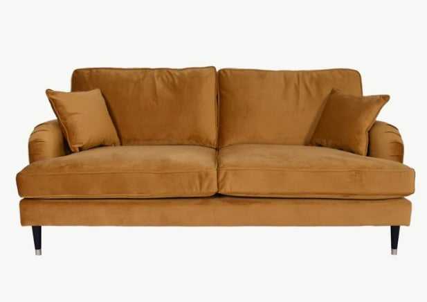 Grace 3 Seater Mustard Velvet