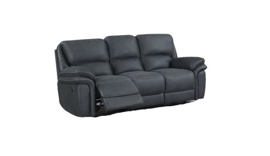 Blaine 3 Seater Recliner Sofa - Steel Blue