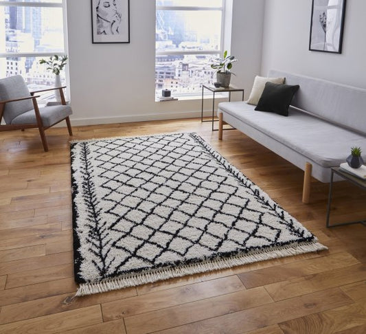 Boho 7043 White/Black - Healy Furniture & Carpets