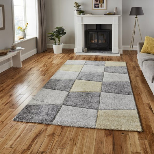 Brooklyn 22192 Grey/Yellow - Healy Furniture & Carpets