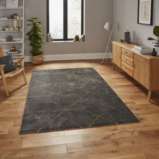 Craft 23486 Dark Grey/Gold - Healy Furniture & Carpets