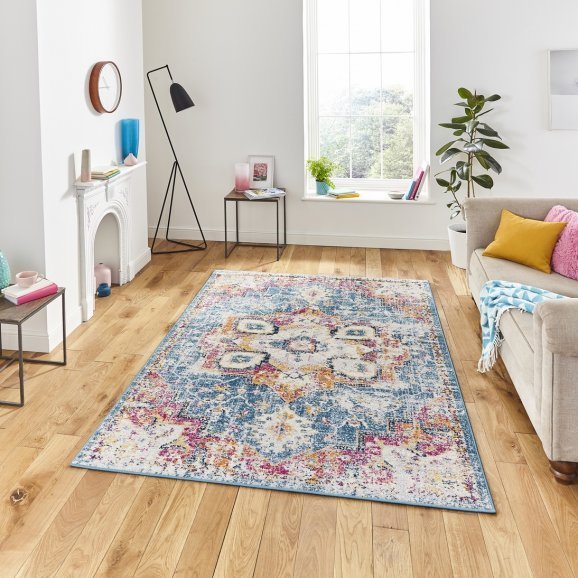 Boston G0532 Blue/Fuschia - Healy Furniture & Carpets