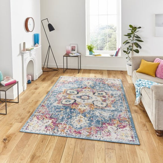 Boston G0532 Blue/Fuschia - Healy Furniture & Carpets
