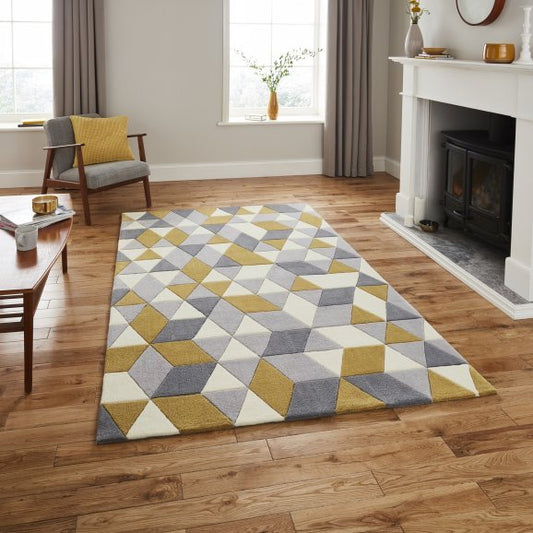 Hong Kong 3653 Grey/Yellow - Healy Furniture & Carpets