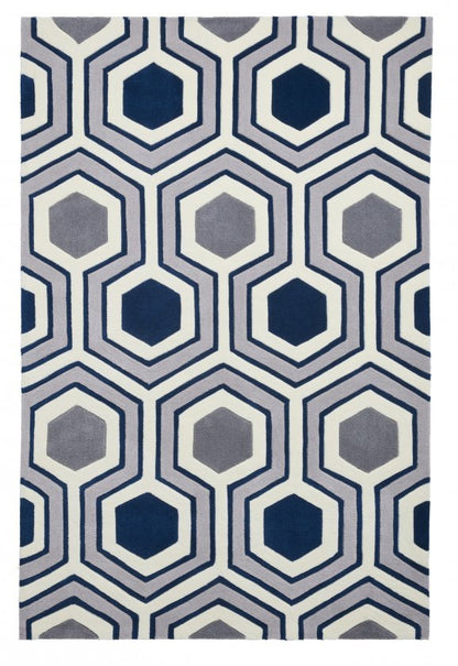 Hong Kong 3661 Grey/Navy - Healy Furniture & Carpets