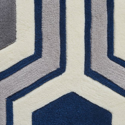 Hong Kong 3661 Grey/Navy - Healy Furniture & Carpets
