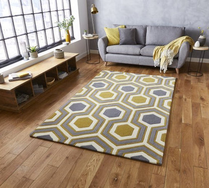 Hong Kong 3661 Grey/Yellow - Healy Furniture & Carpets