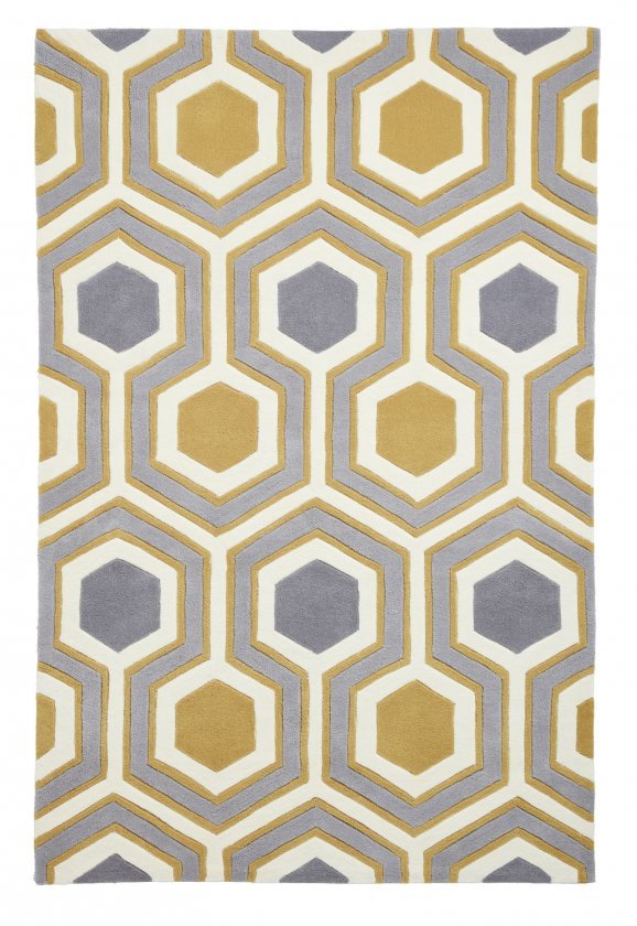 Hong Kong 3661 Grey/Yellow - Healy Furniture & Carpets