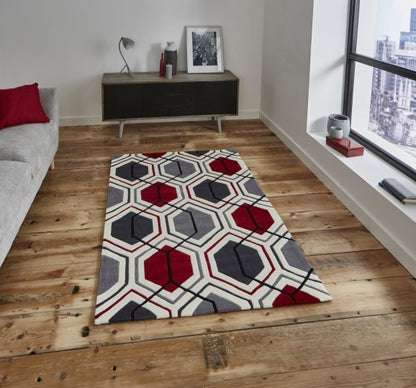 Hong Kong 7526 Cream/Red - Healy Furniture & Carpets