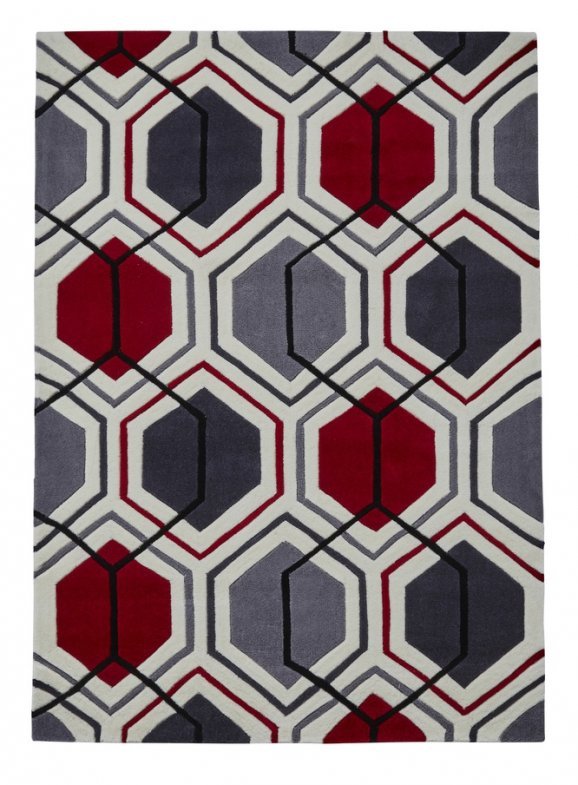 Hong Kong 7526 Cream/Red - Healy Furniture & Carpets