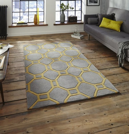 Hong Kong 4338 Grey/Yellow - Healy Furniture & Carpets