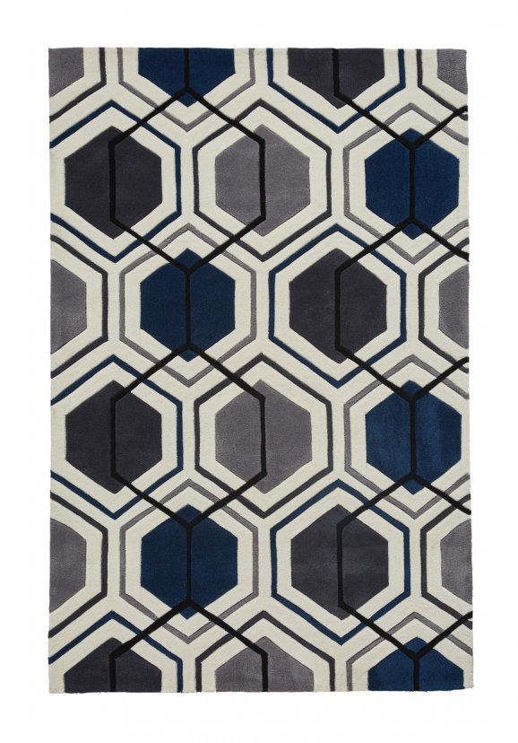 Hong Kong 7526 Grey/Navy - Healy Furniture & Carpets
