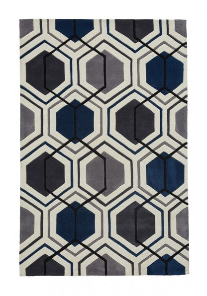 Hong Kong 7526 Grey/Navy - Healy Furniture & Carpets