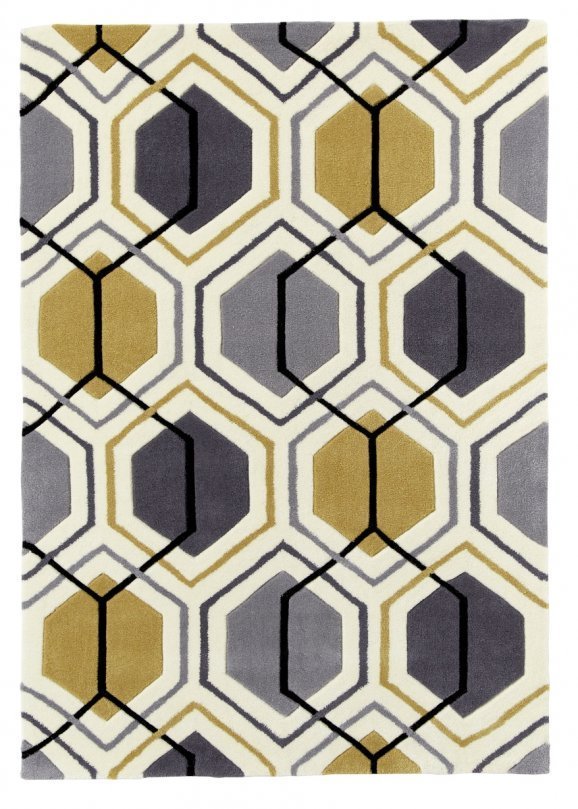 Hong Kong 7526 Grey/Yellow - Healy Furniture & Carpets
