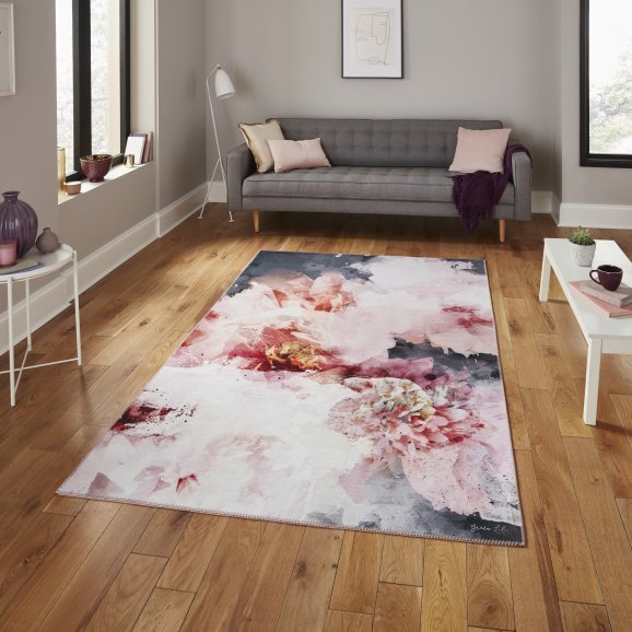 Michelle Collins FLOO24 Rose/Black - Healy Furniture & Carpets