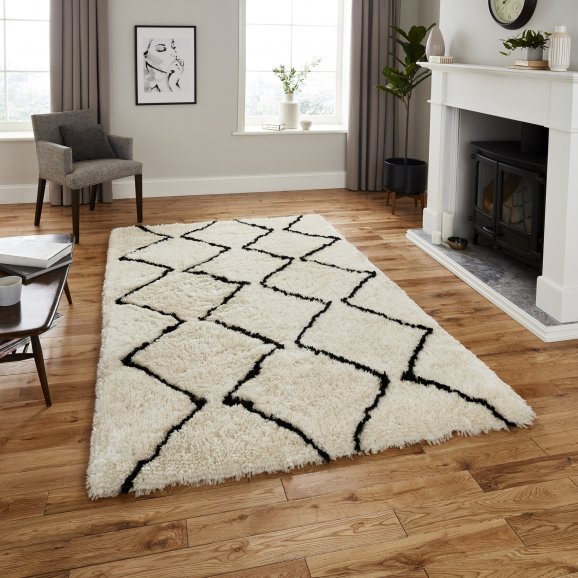 Morocco 3742 Ivory/Black - Healy Furniture & Carpets