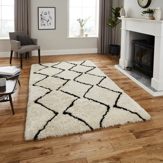 Morocco 3742 Ivory/Black - Healy Furniture & Carpets