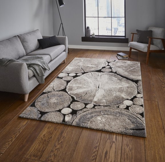 Woodland 6318 Beige/Black - Healy Furniture & Carpets