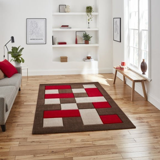 Brooklyn BRK04 Brown/Red - Healy Furniture & Carpets