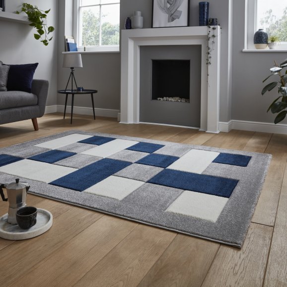 Brooklyn BRK04 Grey/Navy - Healy Furniture & Carpets