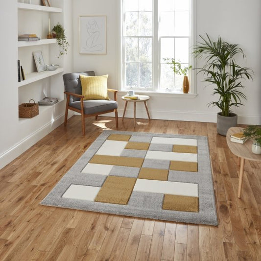 Brooklyn BRK04 Grey/Yellow - Healy Furniture & Carpets