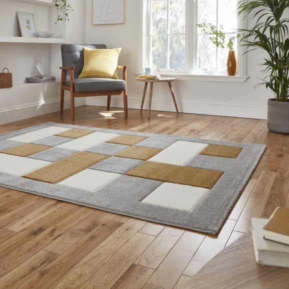 Brooklyn BRK04 Grey/Yellow - Healy Furniture & Carpets