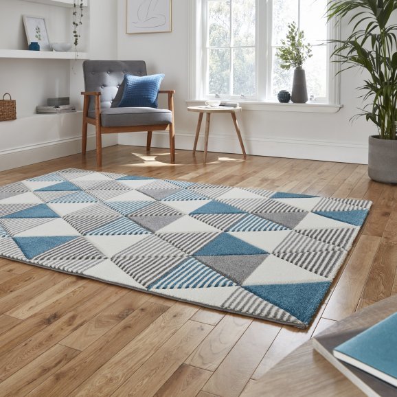 Brooklyn BRK15 Grey/Blue - Healy Furniture & Carpets