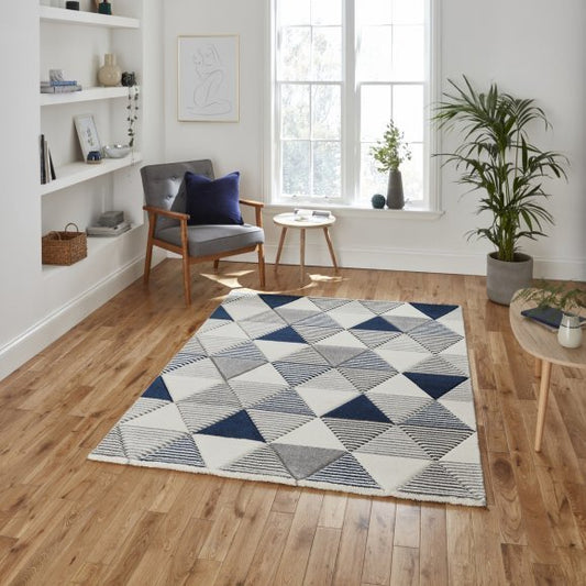 Brooklyn BRK15 Grey/Navy - Healy Furniture & Carpets