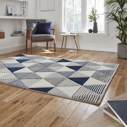 Brooklyn BRK15 Grey/Navy - Healy Furniture & Carpets