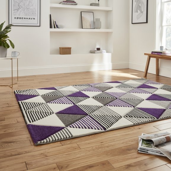 Brooklyn BRK15 Grey/Purple - Healy Furniture & Carpets