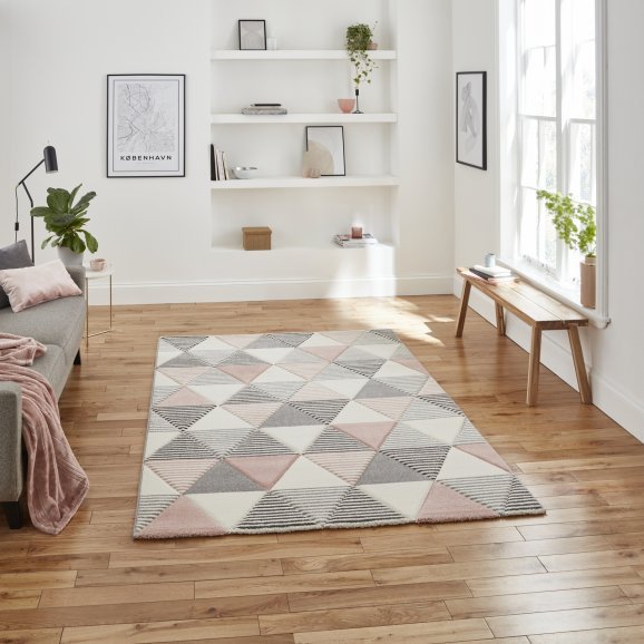 Brooklyn BRK15 Grey/Rose - Healy Furniture & Carpets