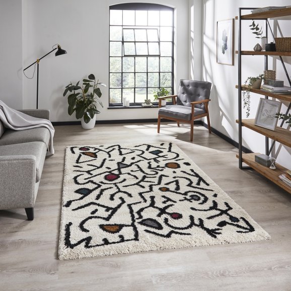 Royal Nomadic A637 Cream/Black/Multi - Healy Furniture & Carpets