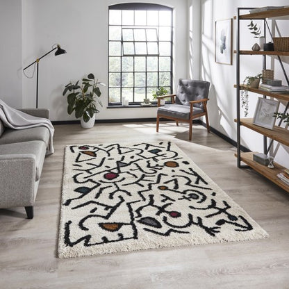 Royal Nomadic A637 Cream/Black/Multi - Healy Furniture & Carpets