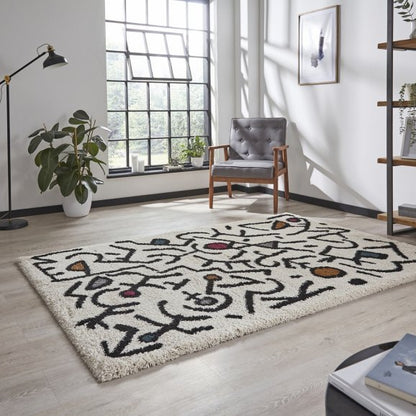 Royal Nomadic A637 Cream/Black/Multi - Healy Furniture & Carpets