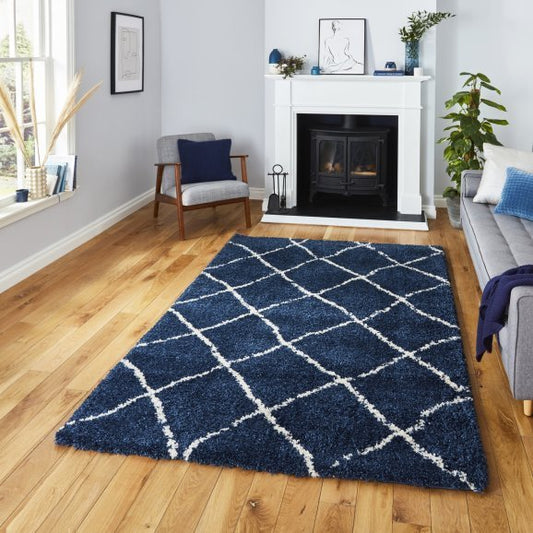 Scandi Berber G257 Navy/Cream - Healy Furniture & Carpets