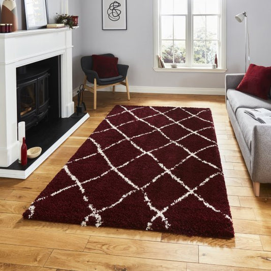 Scandi Berber G257 Red/Cream - Healy Furniture & Carpets