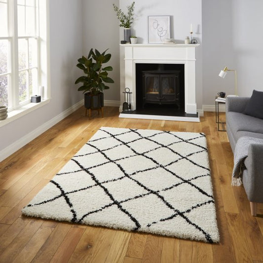 Scandi Berber G257 White/Black - Healy Furniture & Carpets