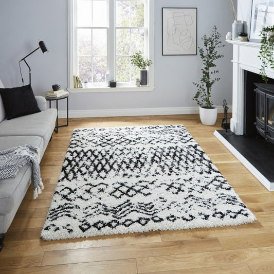 Scandi Berber G271 White/Black - Healy Furniture & Carpets