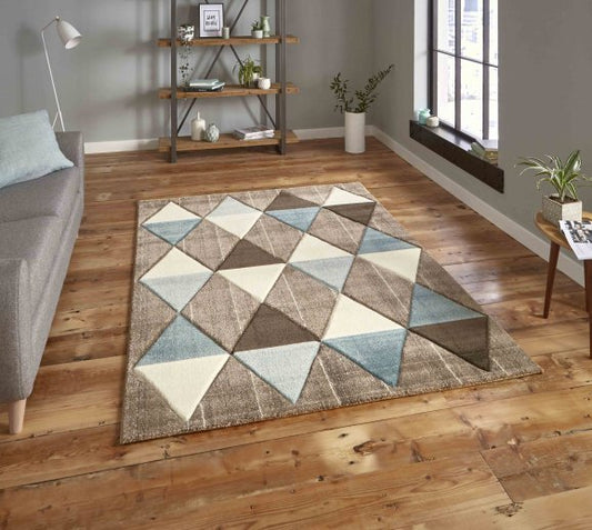 Brooklyn 21896 Beige/Blue - Healy Furniture & Carpets