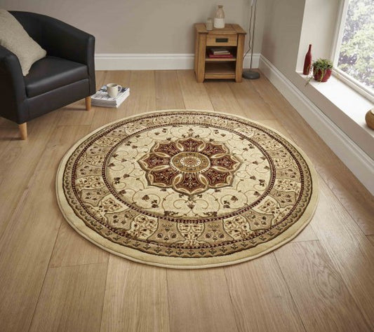 Heritage 4400 Cream/Red Circle - Healy Furniture & Carpets