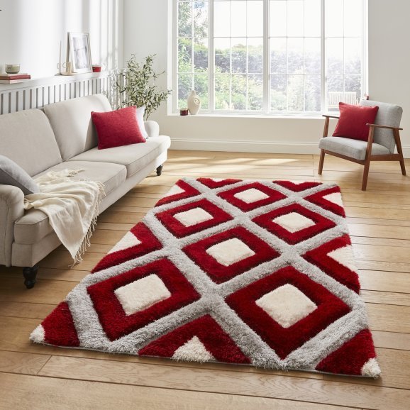 Olympia GR224 Grey/Red - Healy Furniture & Carpets