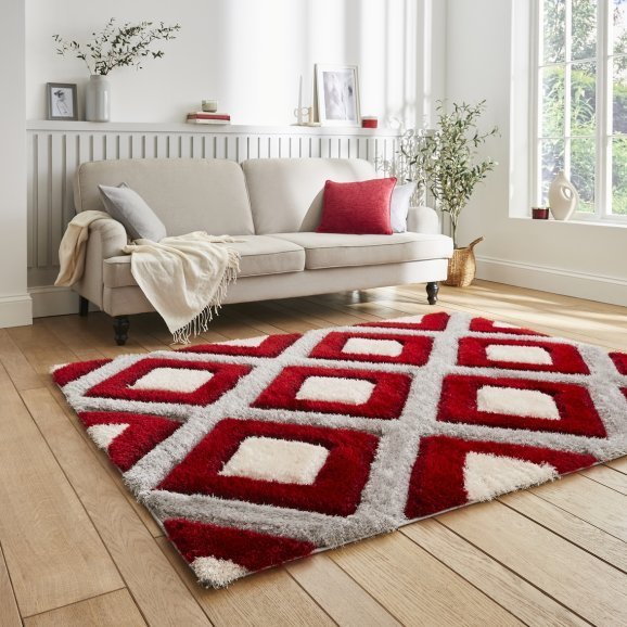 Olympia GR224 Grey/Red - Healy Furniture & Carpets