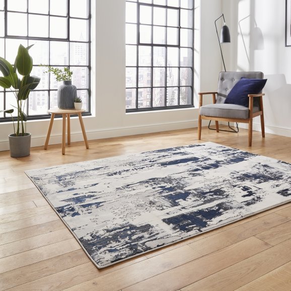 Apollo GR579 Grey/Navy - Healy Furniture & Carpets