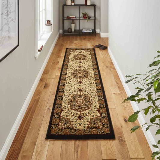 Heritage 4400 Black/Cream CRunner - Healy Furniture & Carpets